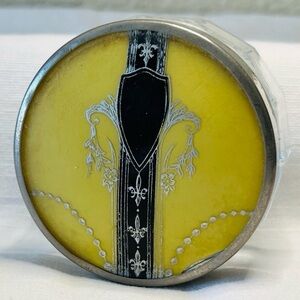 Vintage Powder Dresser Jar 1950’s Bakelite Insert With A Scroll Design